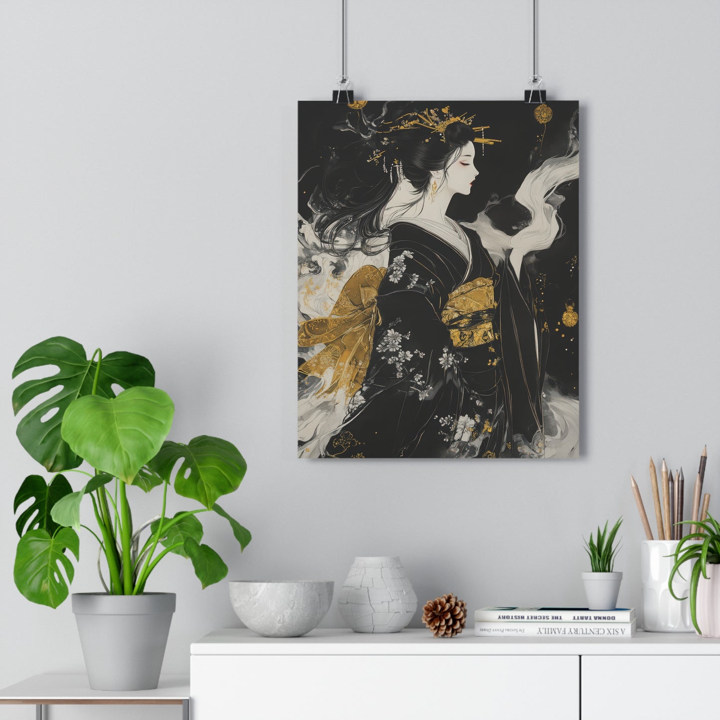 Black and Gold Geisha