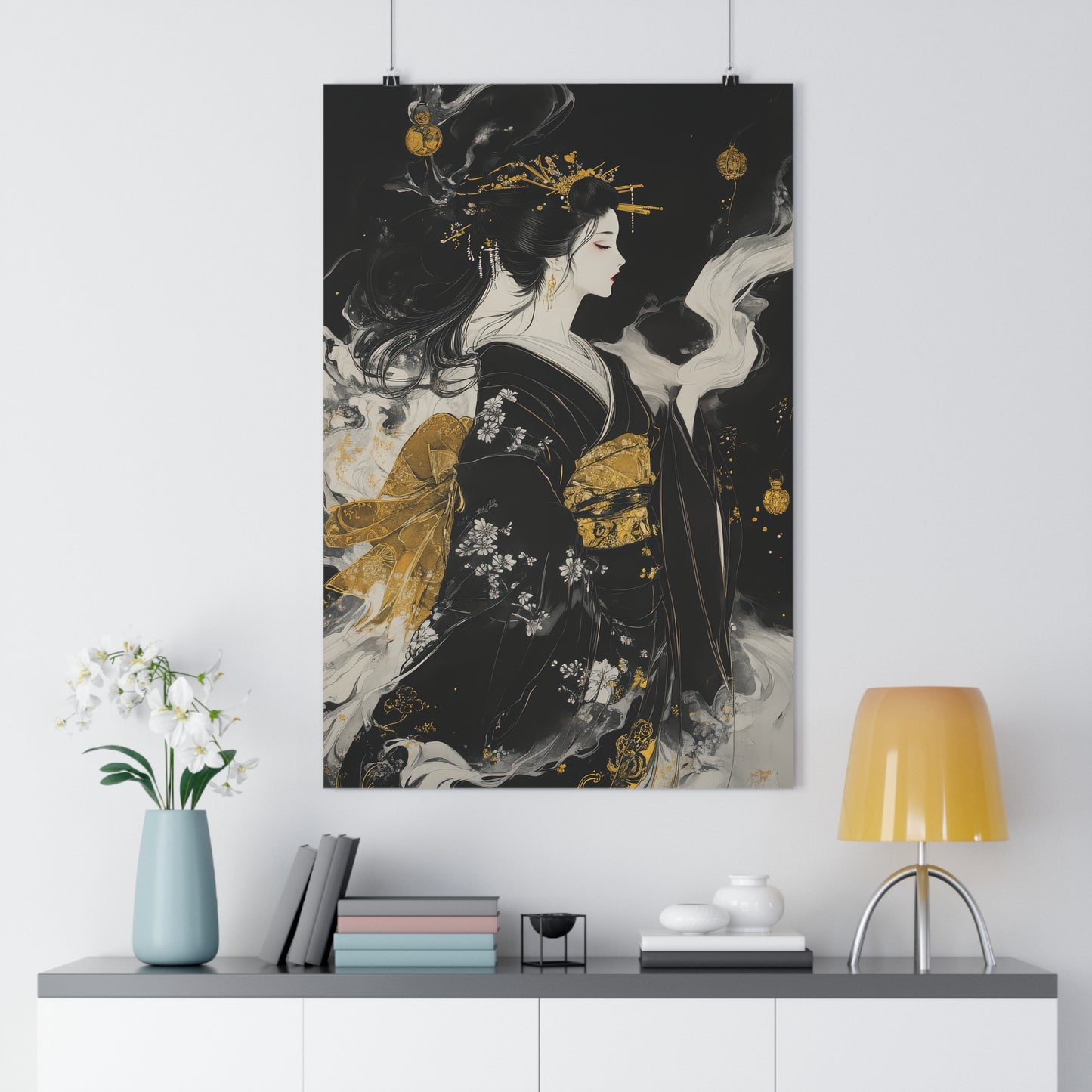 Black and Gold Geisha