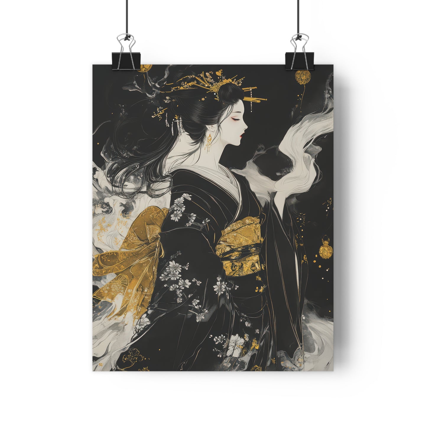 Black and Gold Geisha