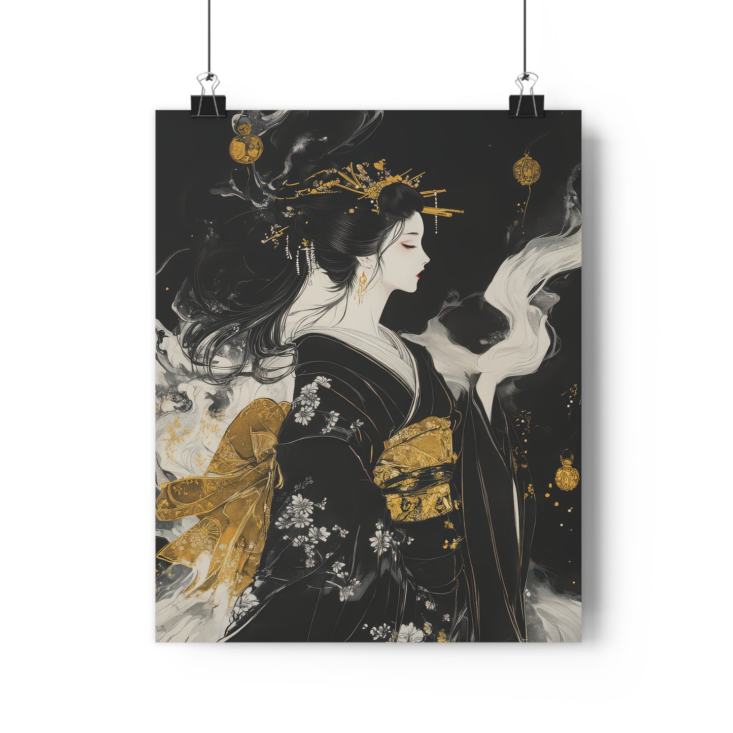 Black and Gold Geisha