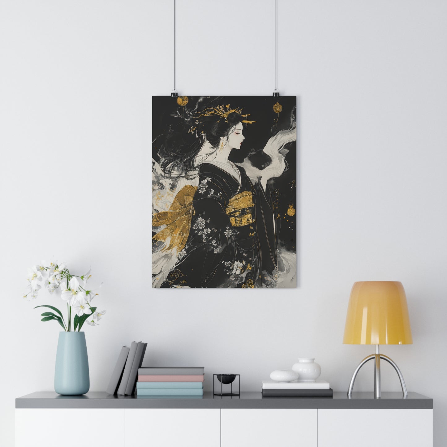 Black and Gold Geisha