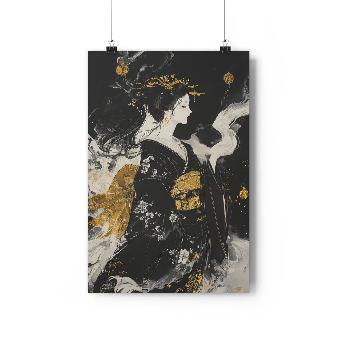 Black and Gold Geisha