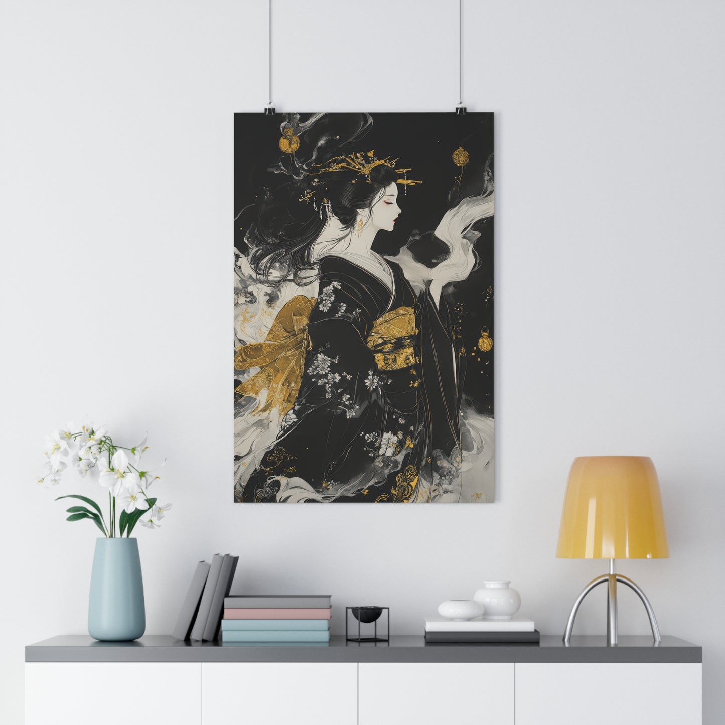 Black and Gold Geisha