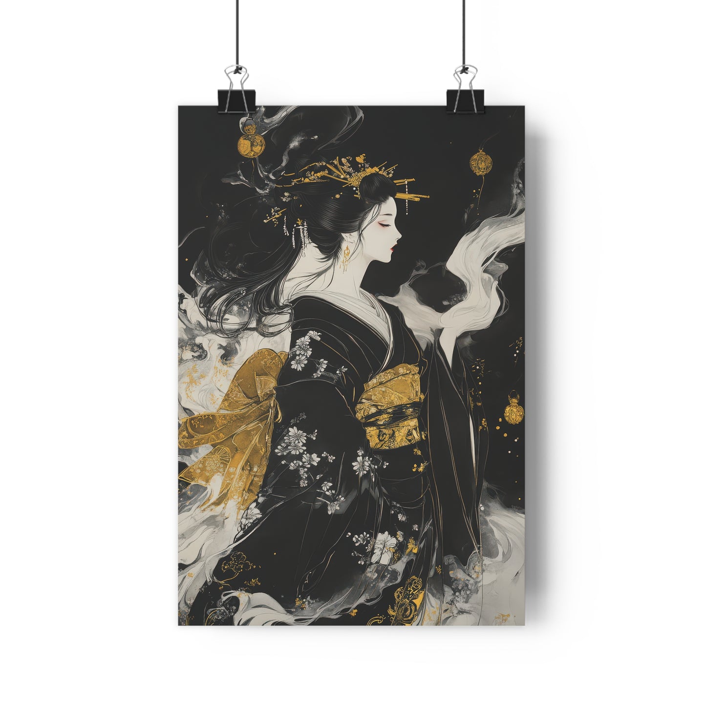 Black and Gold Geisha